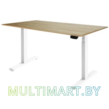 Стол для работы стоя ErgoSmart Ergo Desk Pro 1380x800x18 мм (дуб натуральный/белый)